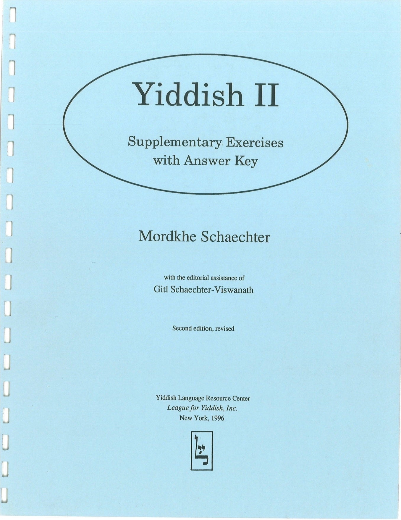 Yiddish II: Supplementary Exercises with Answer Key
