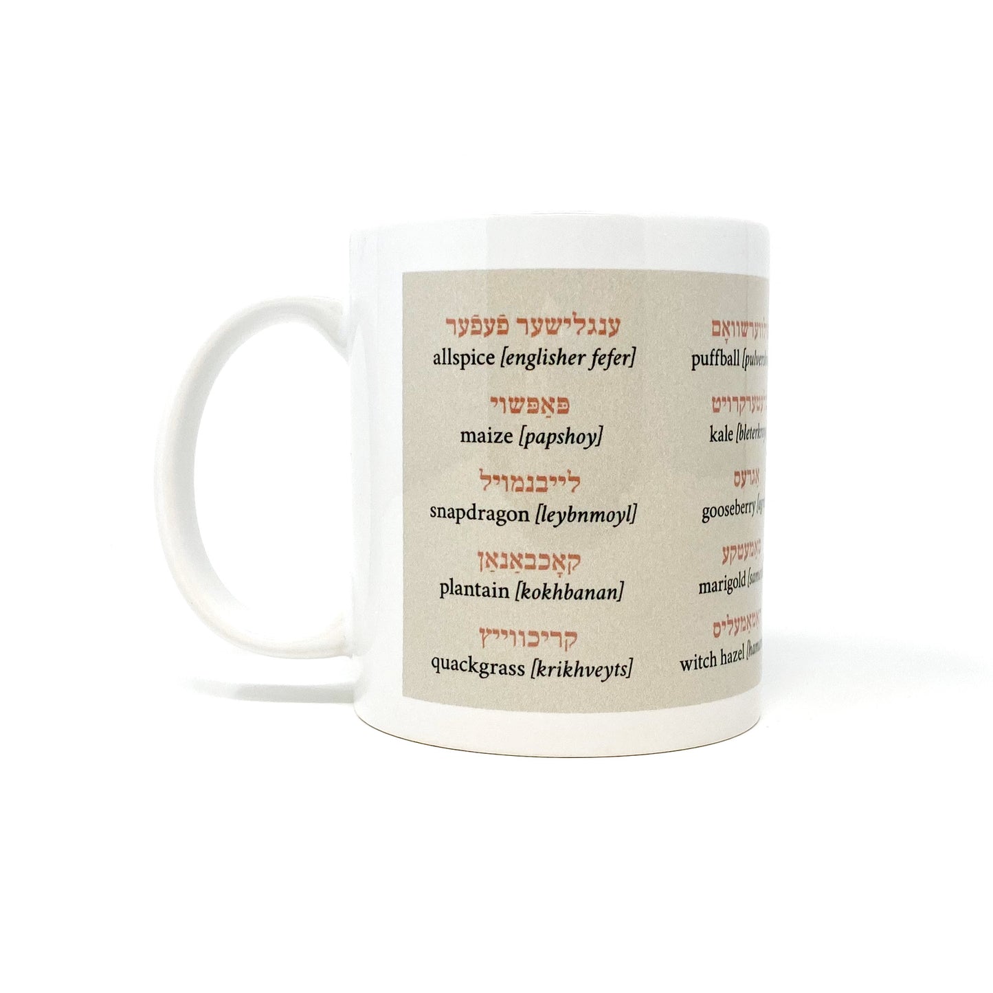 Yiddish Plants Mug